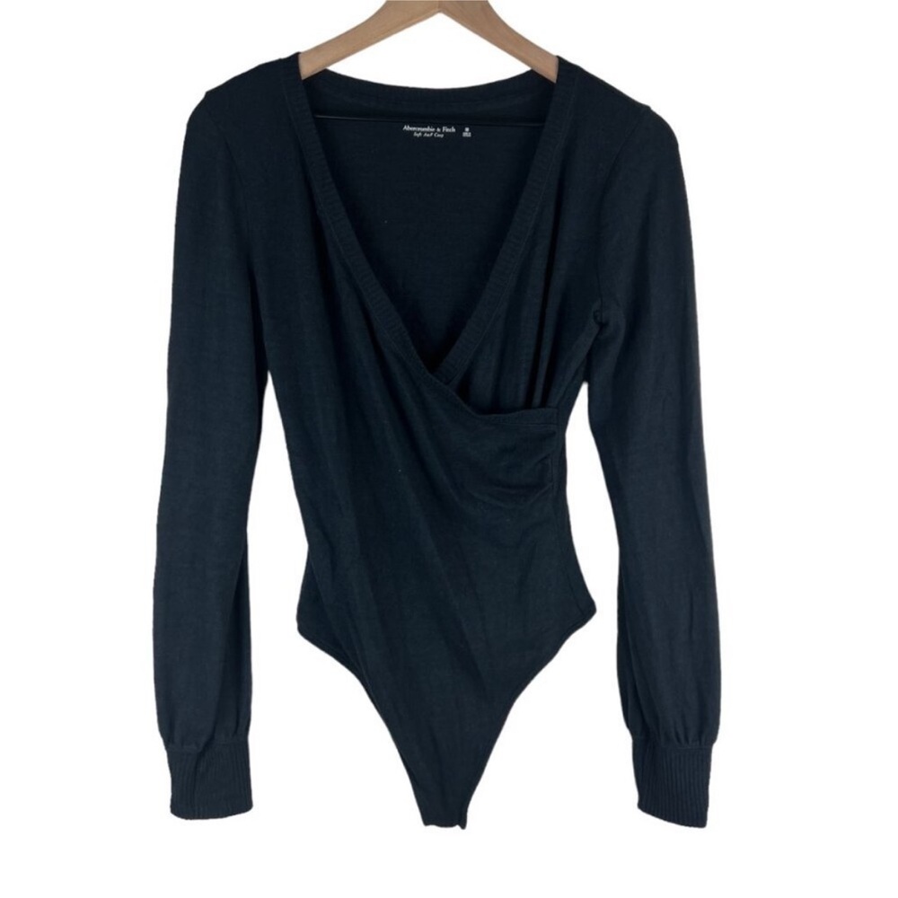 NWT Abercrombie & Fitch Soft AF Cozy Faux Wrap V Neck Bodysuit